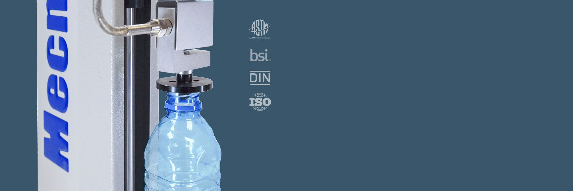MultiTest with ILS loadcell performing top-load test on PET bottle (ISBT Rev. 1)